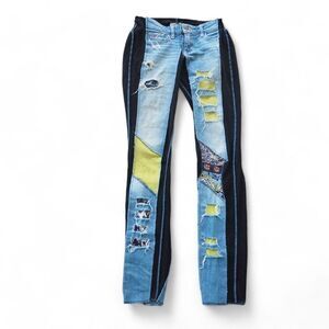 Styles Ever After Unique Handcrafted Patchwork Jeans "Boho" Women's XXS 0-4